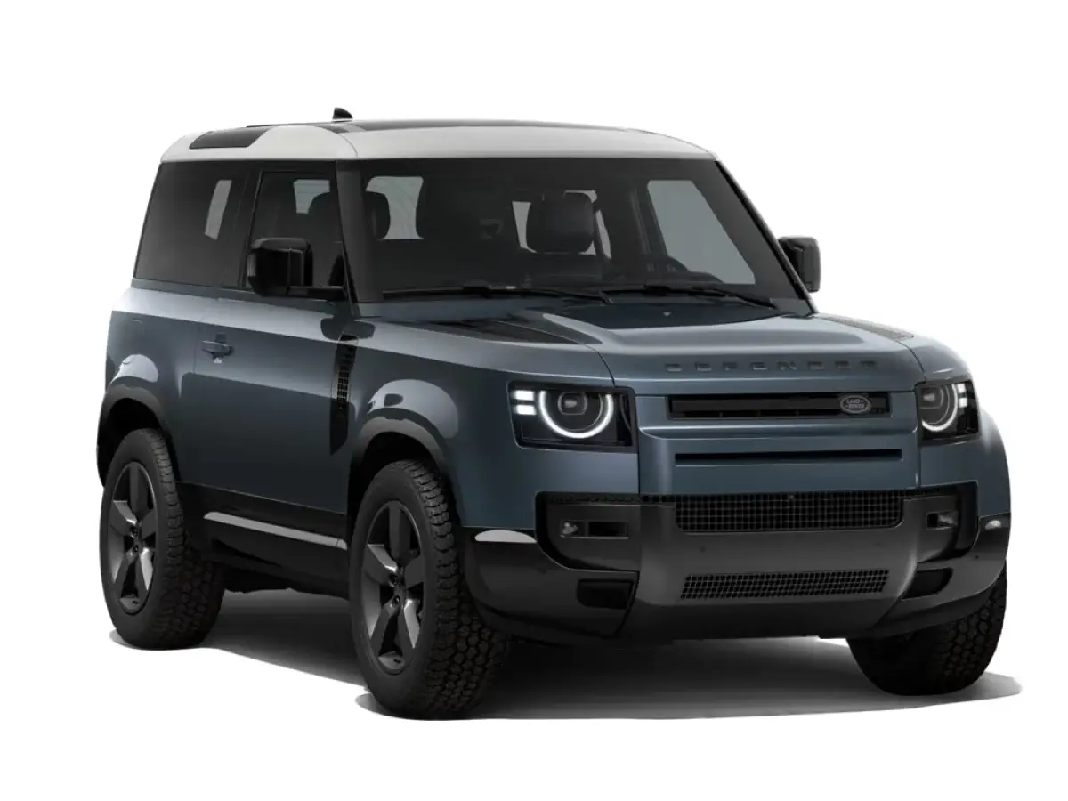 Land Rover Defender 90 Tasman Blue With White contrast roof